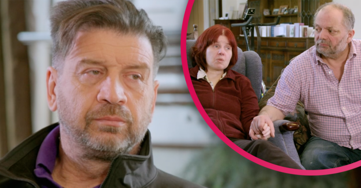Nick Knowles and a grieving family on DIY SOS
