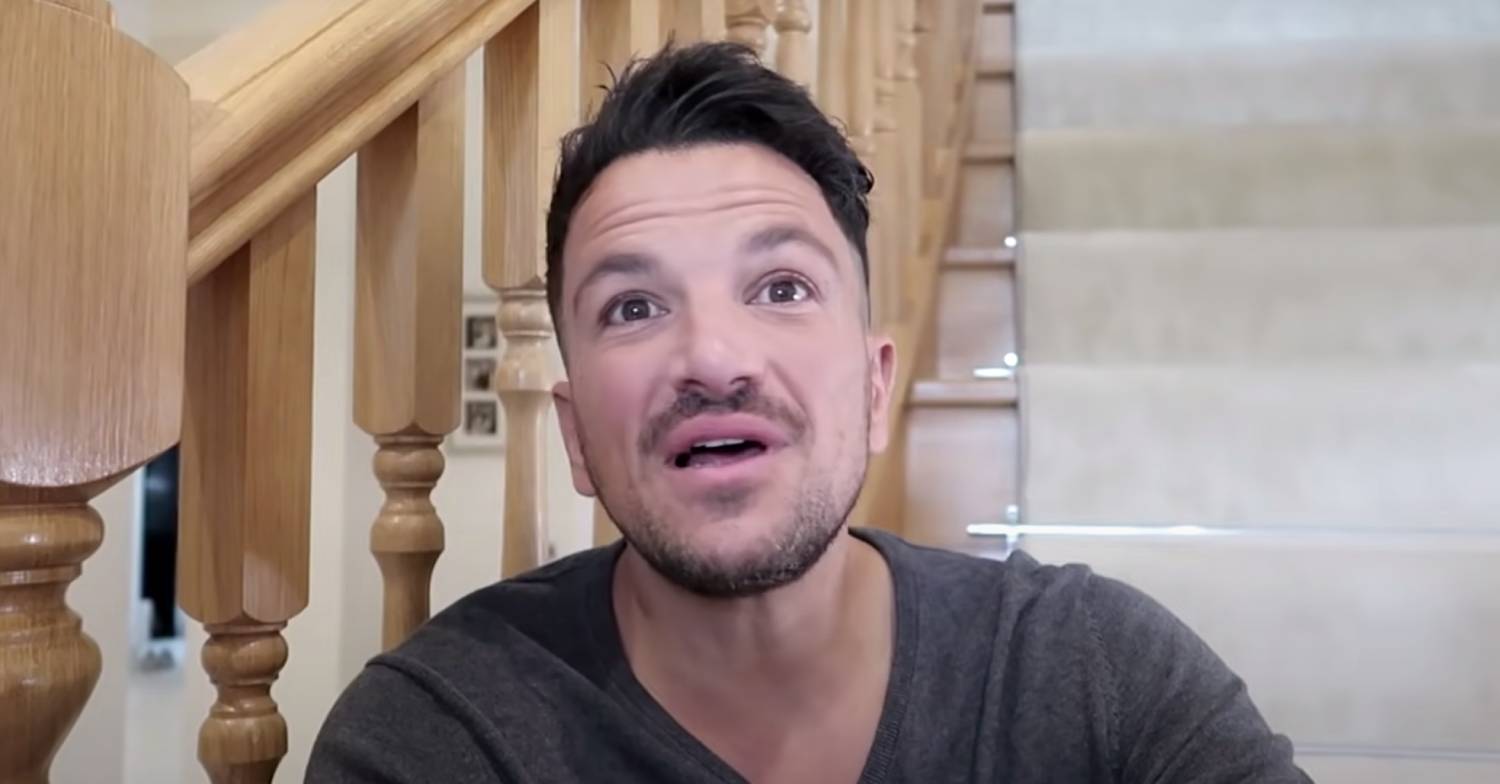 Peter Andre reacts with an open mouth