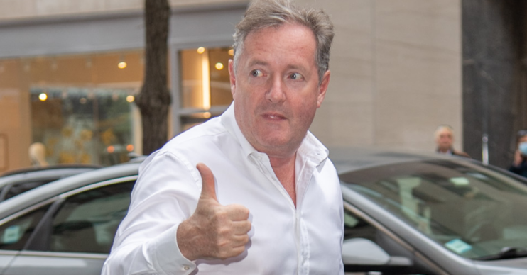Piers Morgan gives a thumbs up