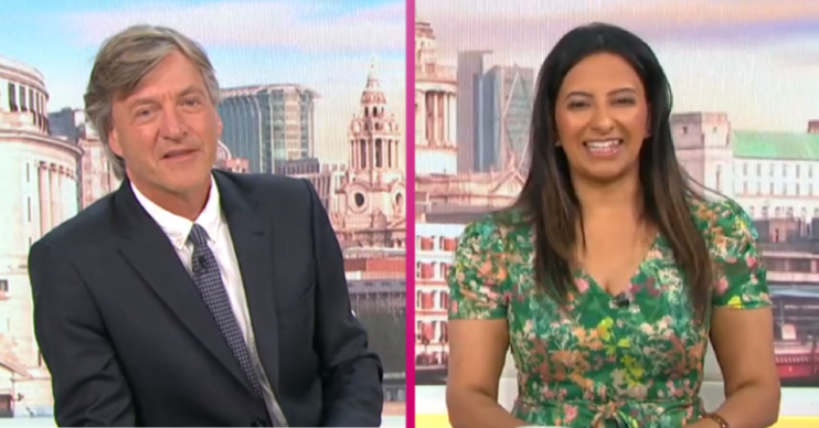 Richard Madeley and Ranvir Singh looking at the camera on GMB today