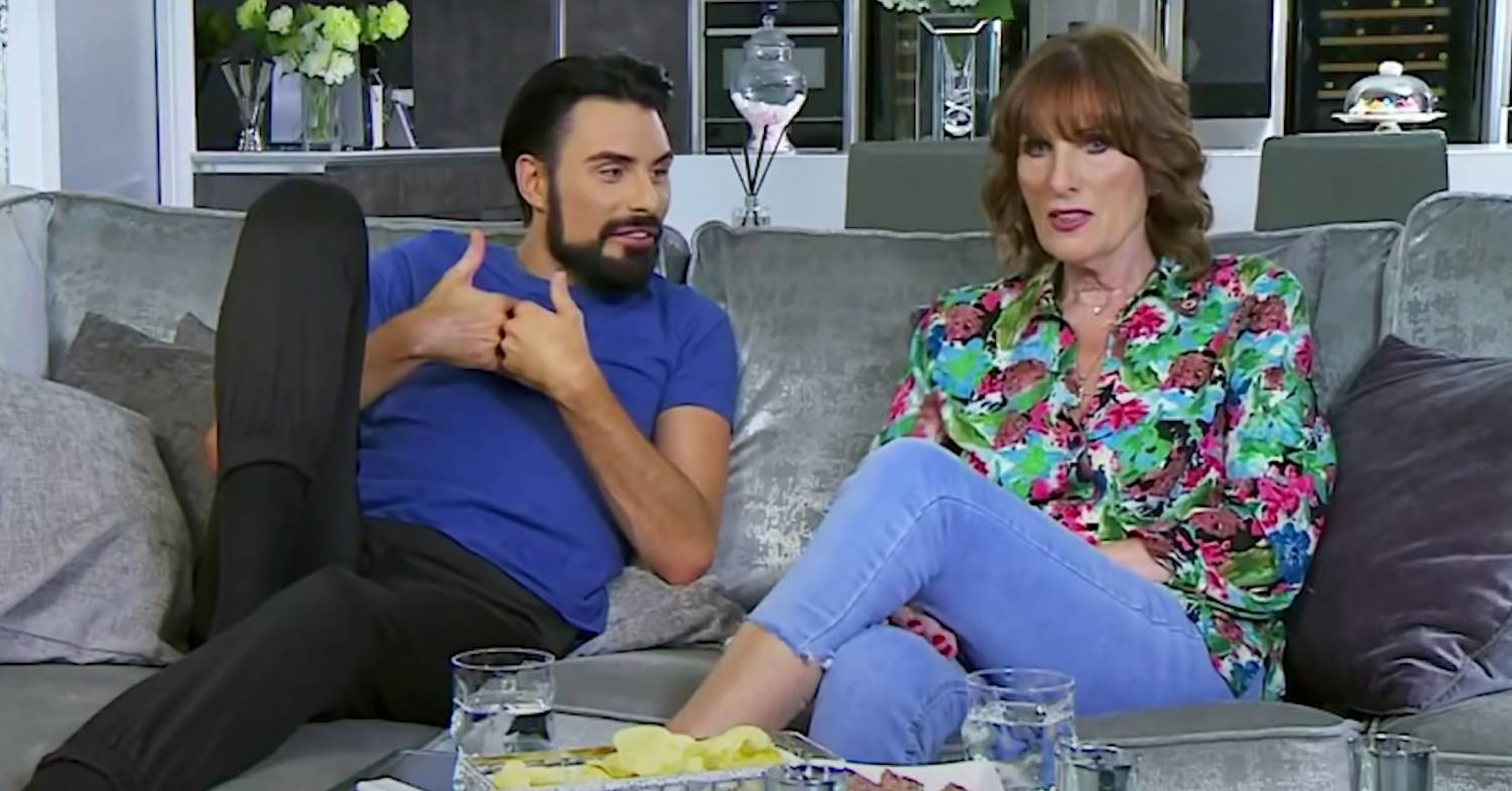 Rylan Clark with mum Linda on Celebrity Gogglebox