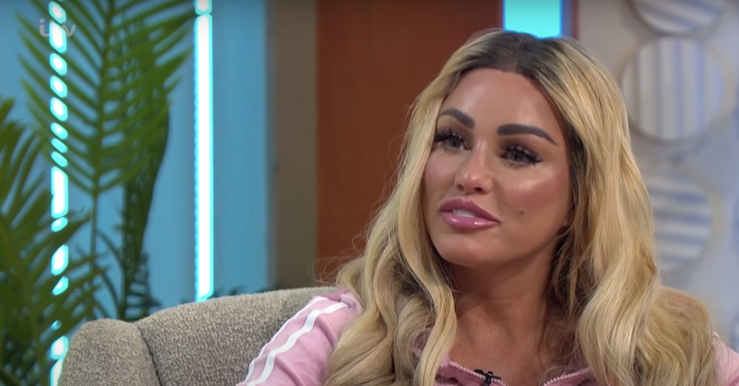 Katie Price smiling on Lorraine