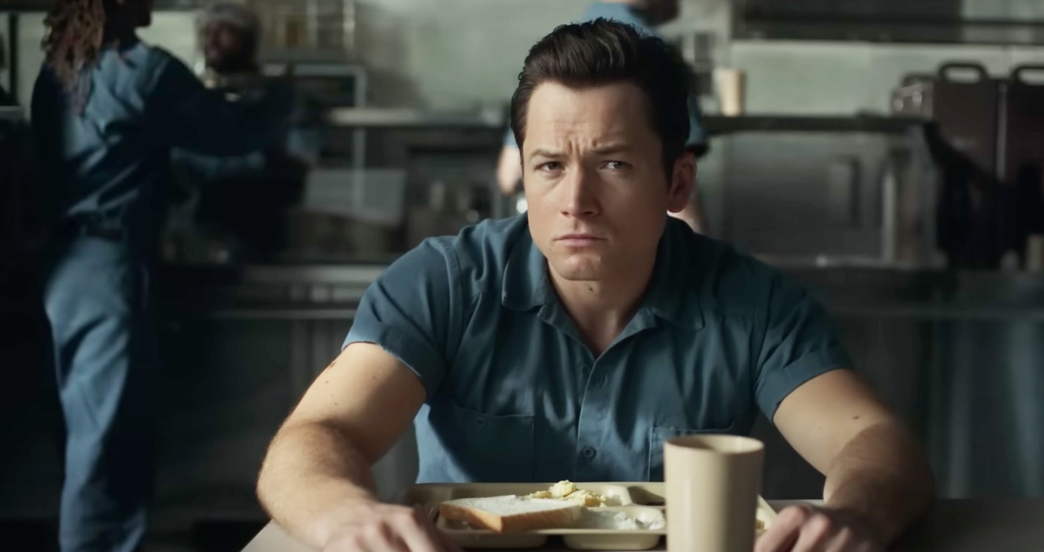 Taron Egerton looks serious in Black Bird