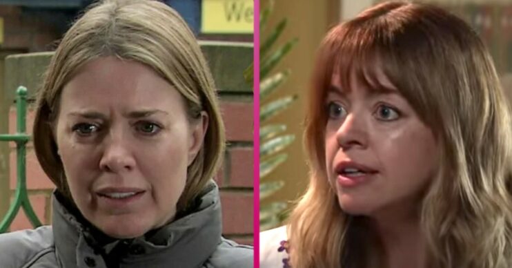 Coronation Street Abi and Toyah split image