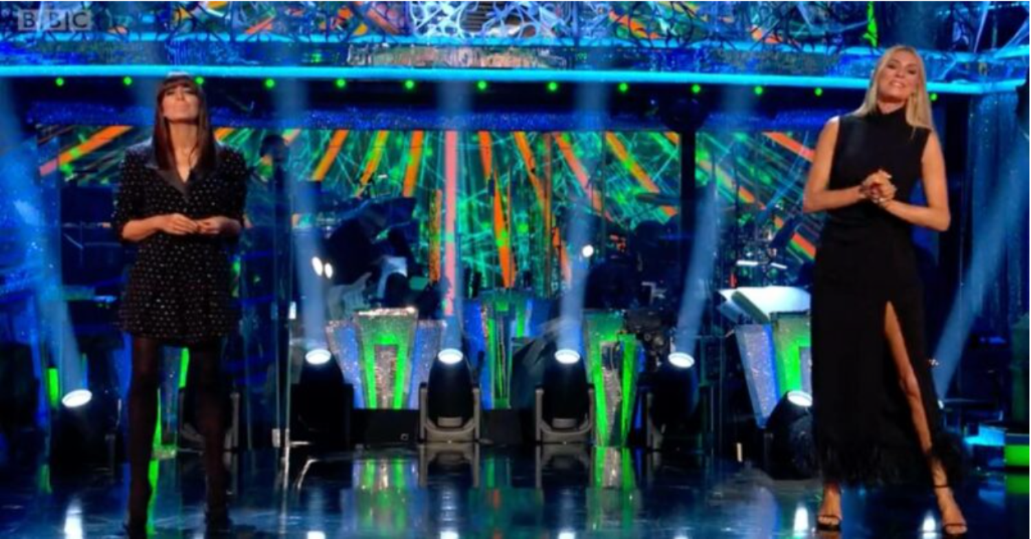 Claudia Winkleman and Tess Daly on Strictly set
