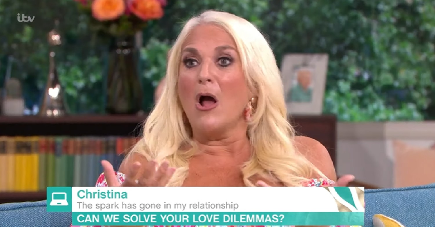 Vanessa Feltz looks shocked on This Morning today