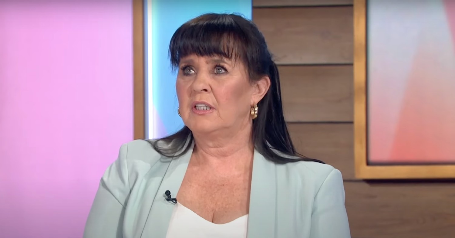 Coleen Nolan looking up on Loose Women today