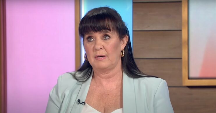 Coleen Nolan looking up on Loose Women today