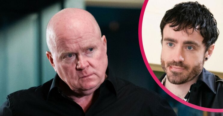 Phil Mitchell and Lewis in EastEnders composite image