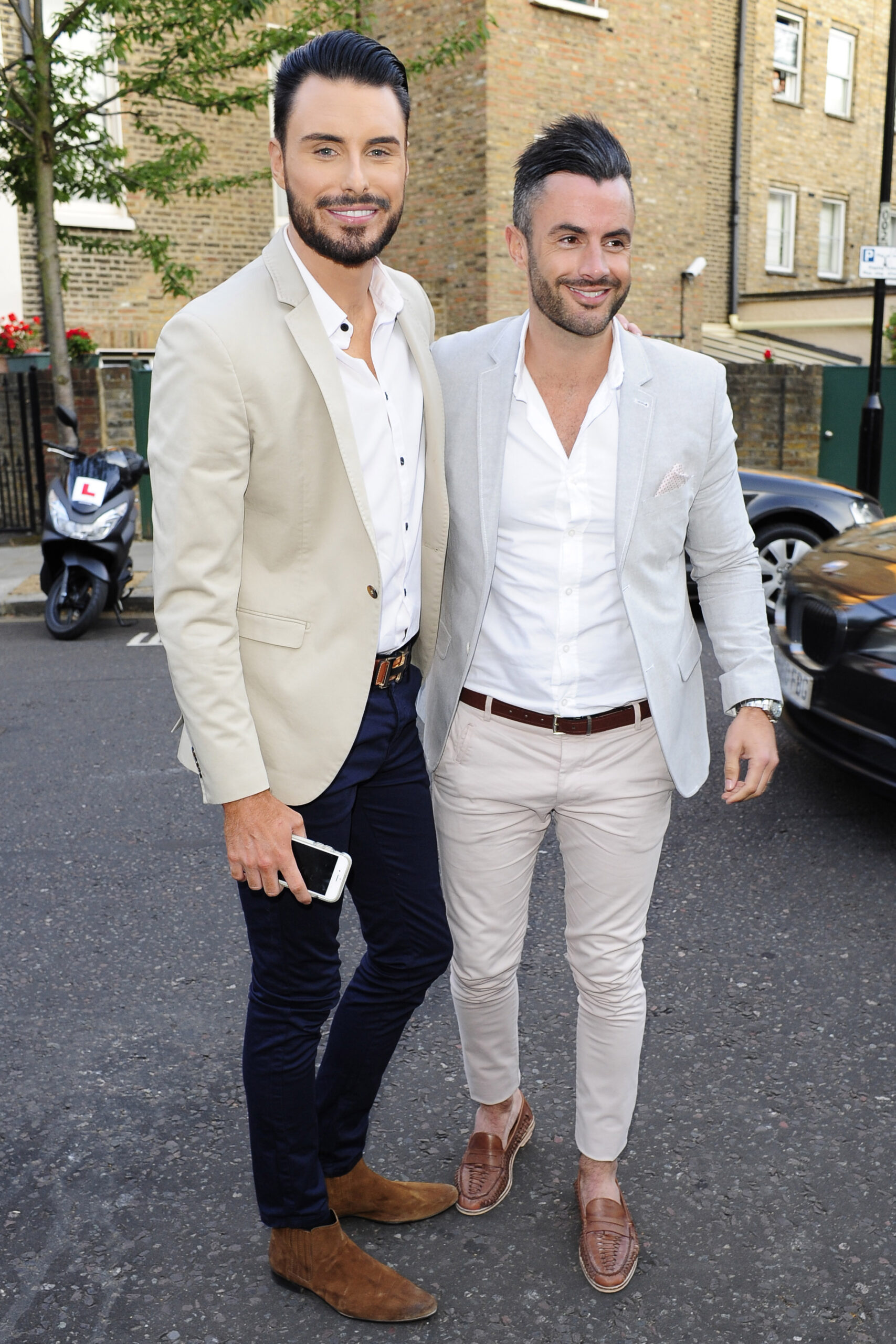 Dan Neal and Rylan Clark smiling