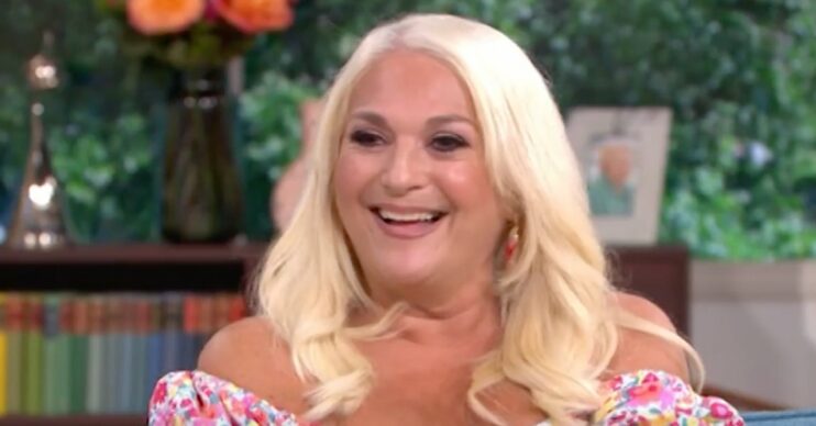 Vanessa Feltz smiling on This Morning today