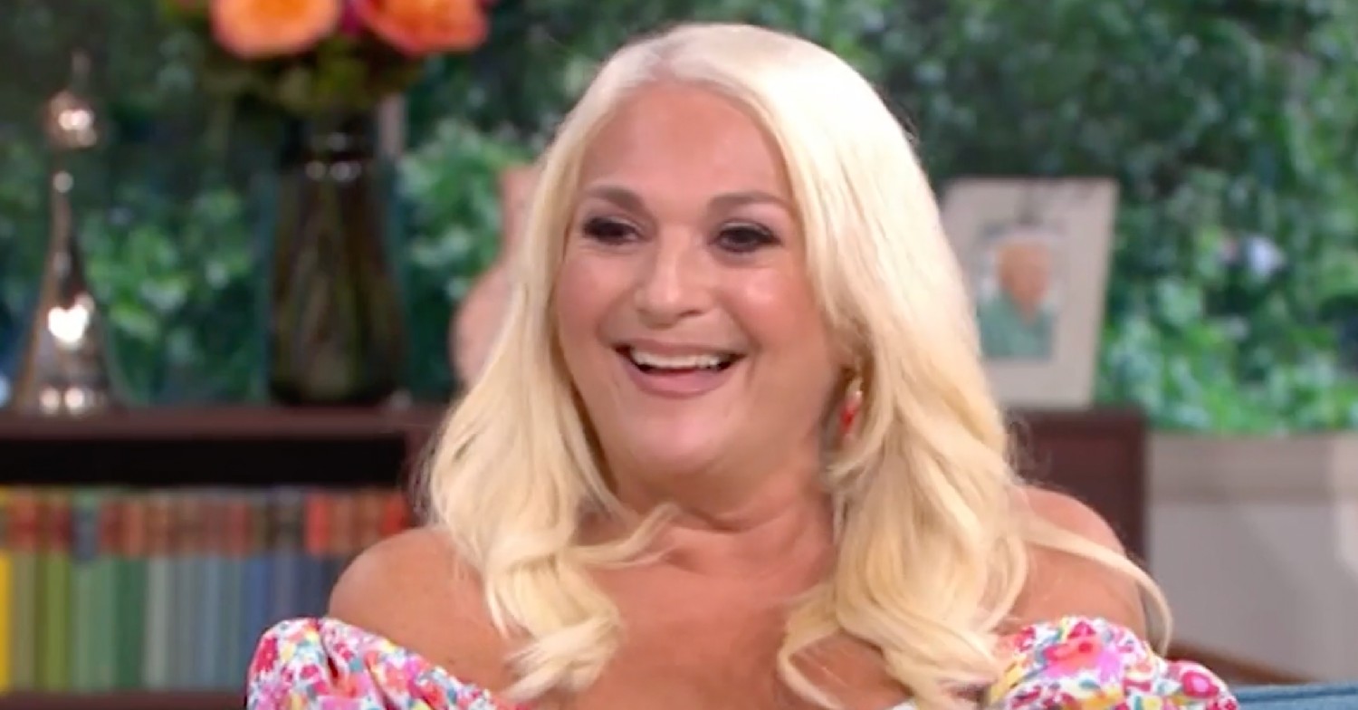 Vanessa Feltz smiling on This Morning today