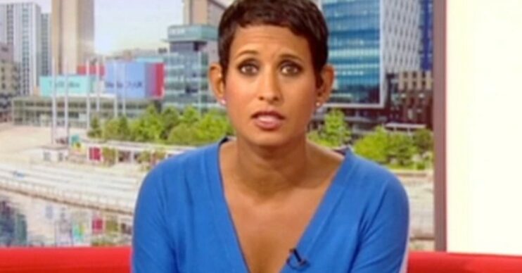 Naga Munchetty presenting BBC Breakfast