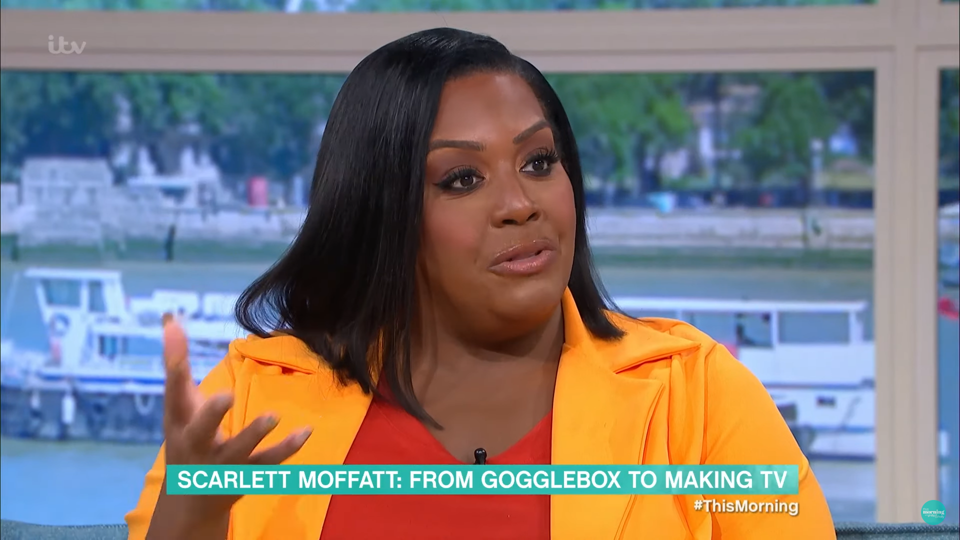 Alison Hammond wearing orange on This Morning today