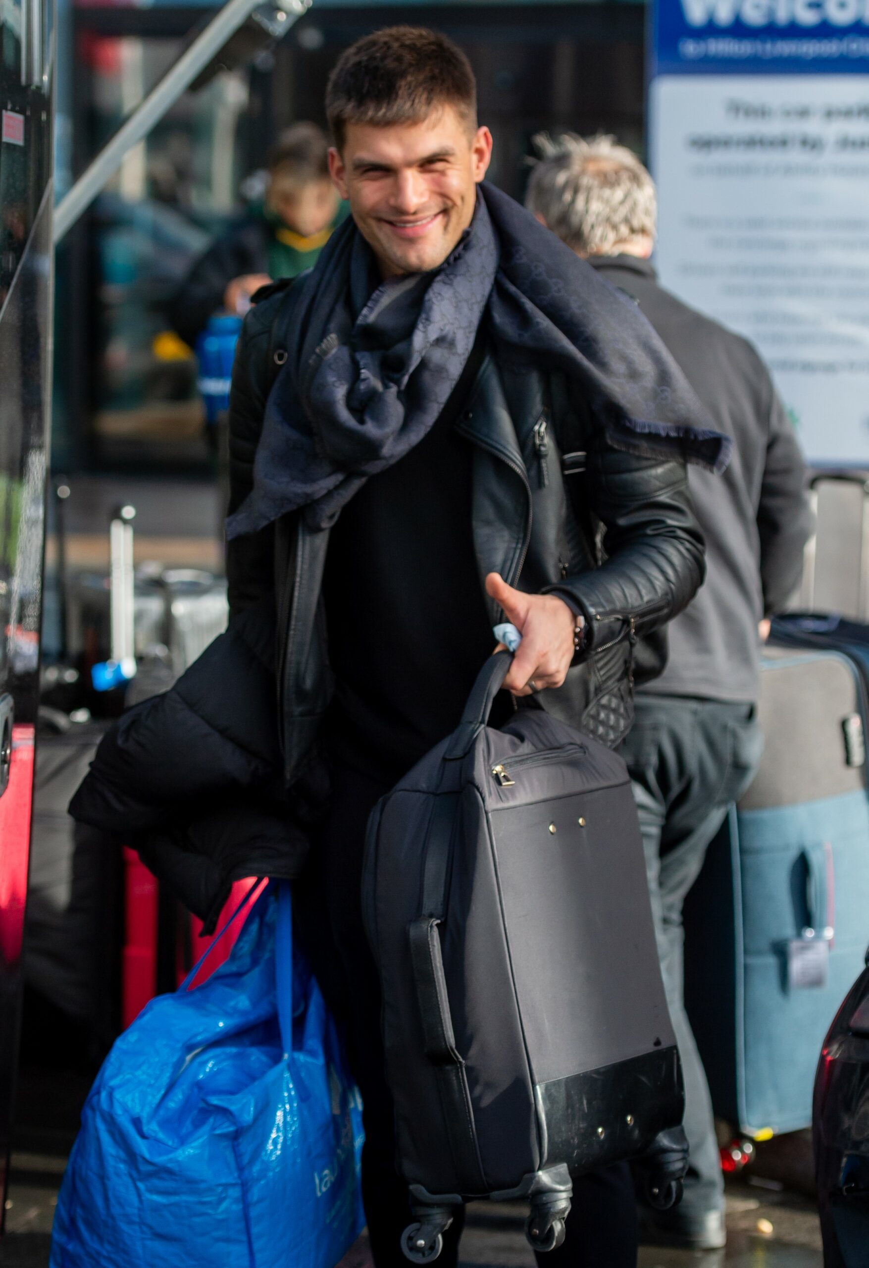 Strictly dancer Aljaz Skorjanec smiles on tour