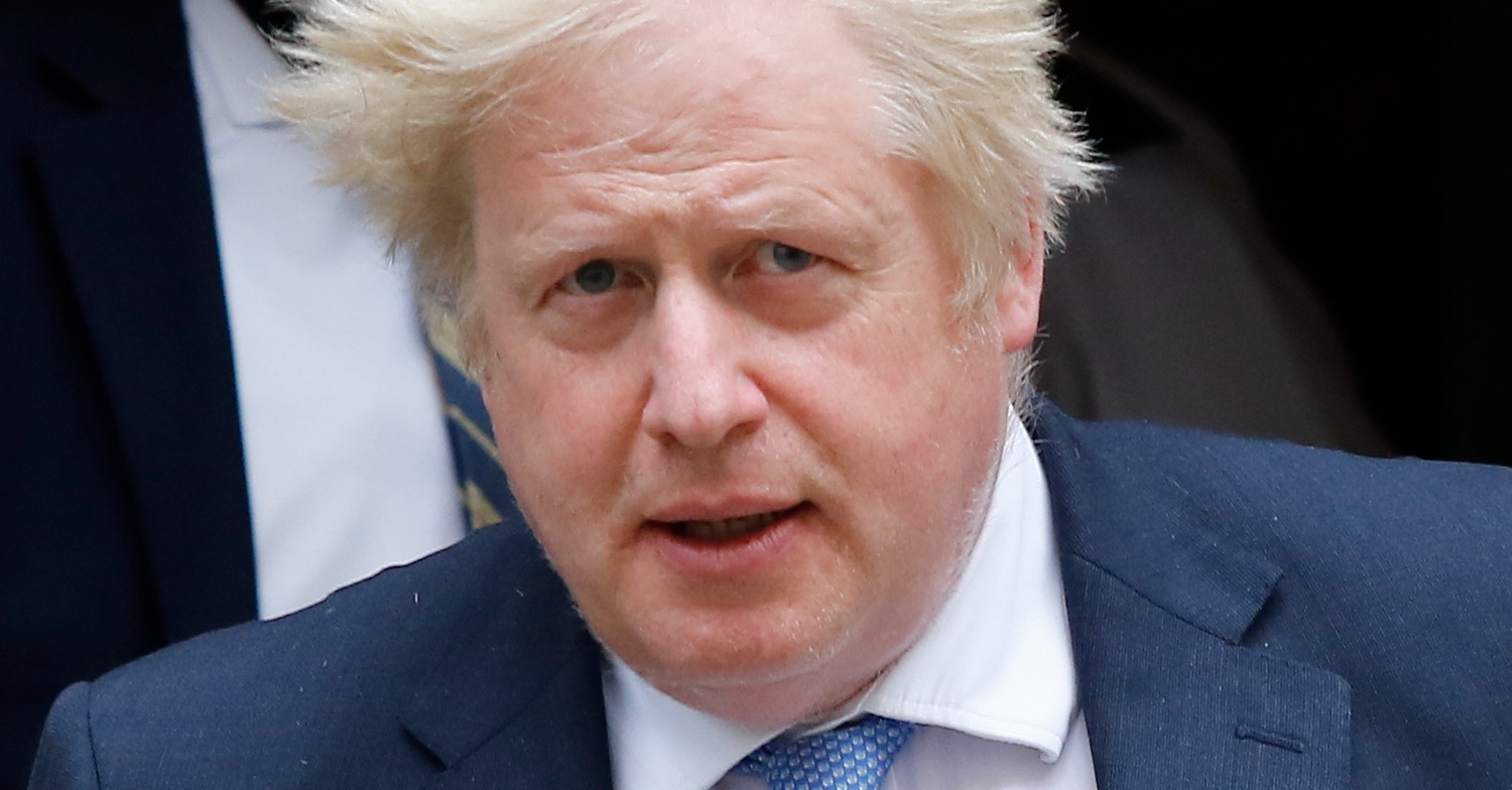 Prime Minister of the UK Boris Johnson frowning