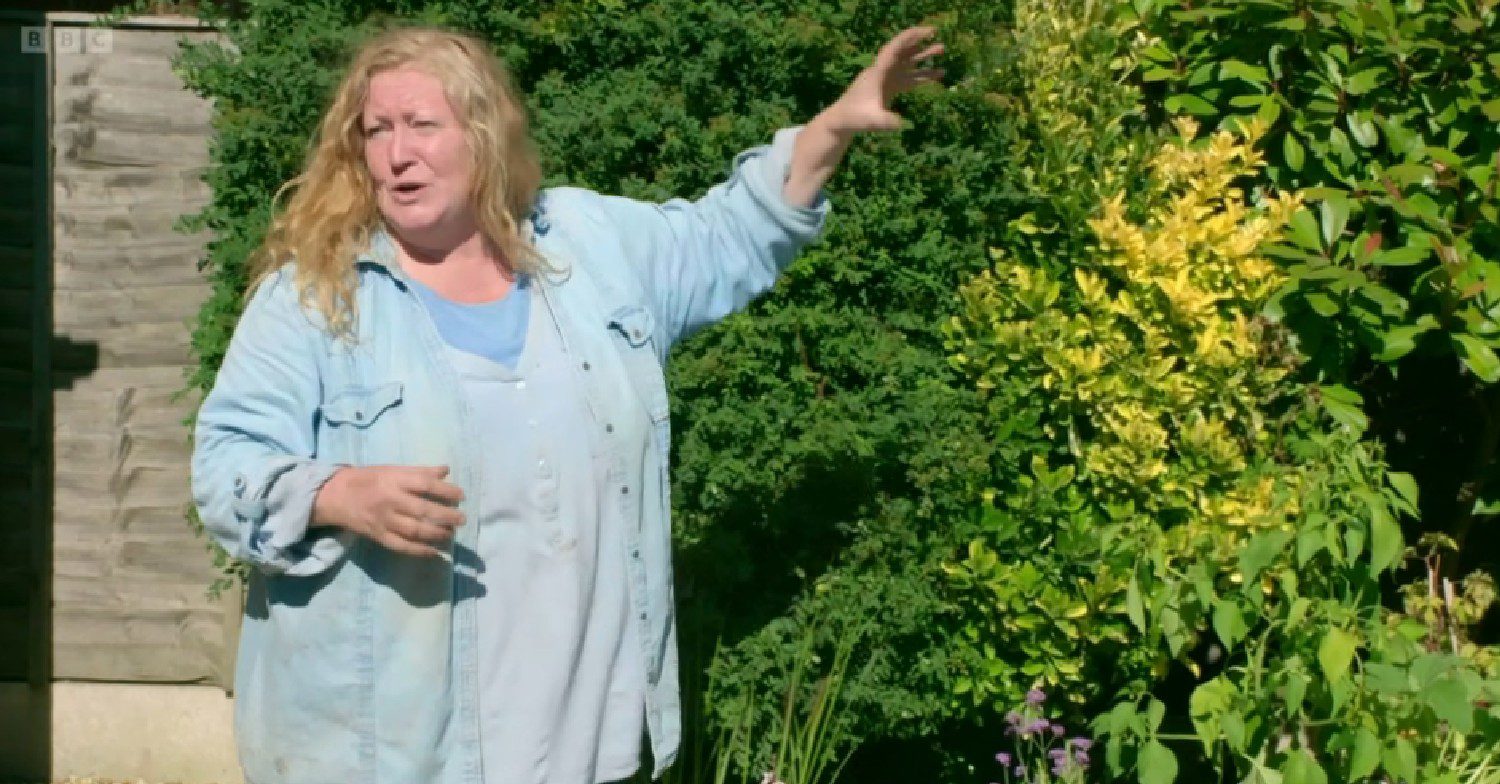 Charlie Dimmock speaking on Garden Rescue
