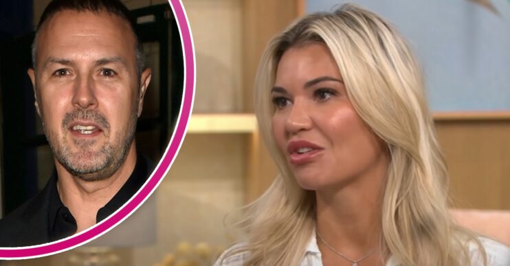 Paddy McGuinness smiling on night out and wife Christine McGuinness on This Morning