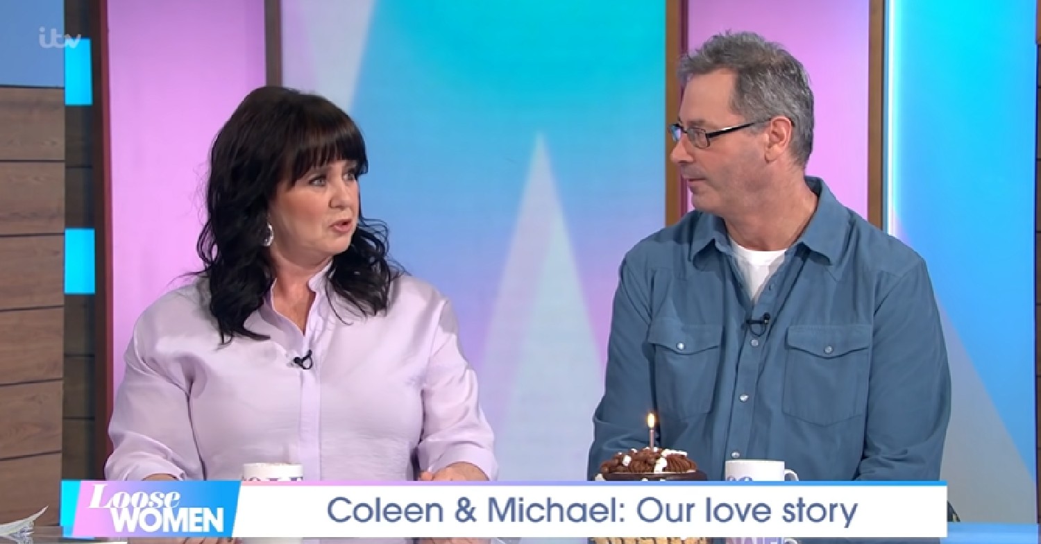 Coleen Nolan and her boyfriend Michael talking on Loose Women