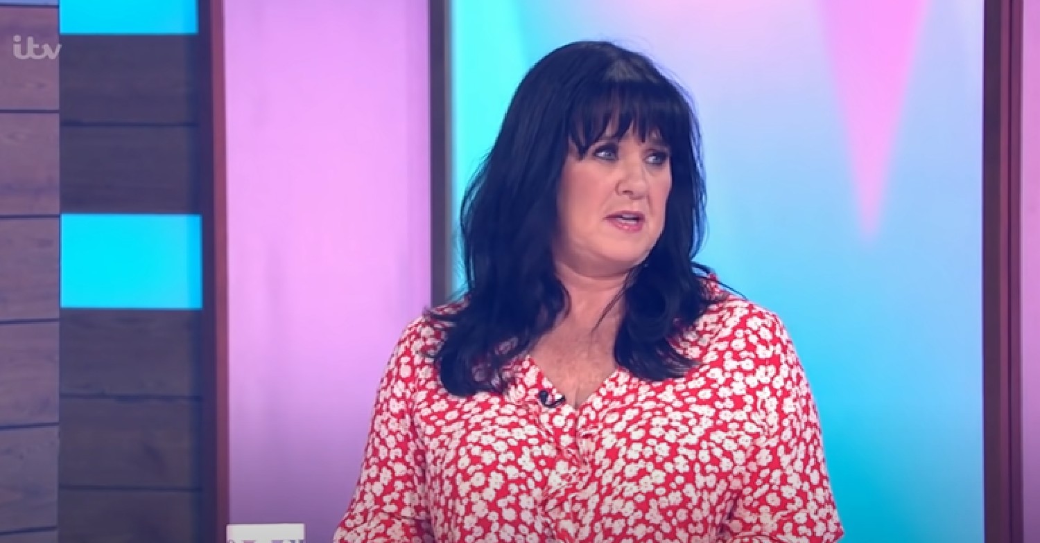 Coleen Nolan in red patterned blouse on Loose Women
