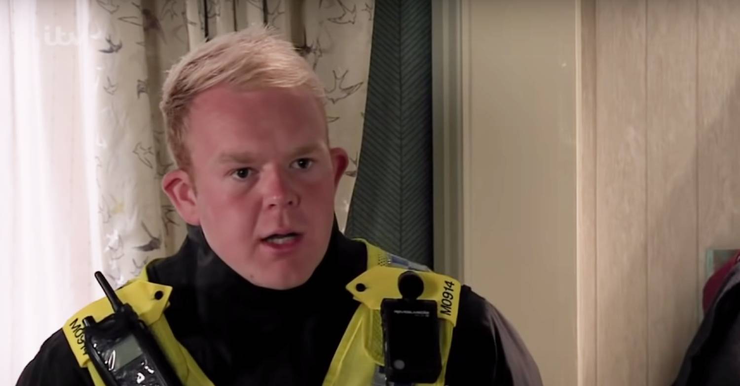 Coronation Street star Colson Smith in character as Craig Tinker