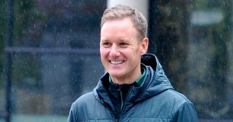 Dan Walker outside BBC studio