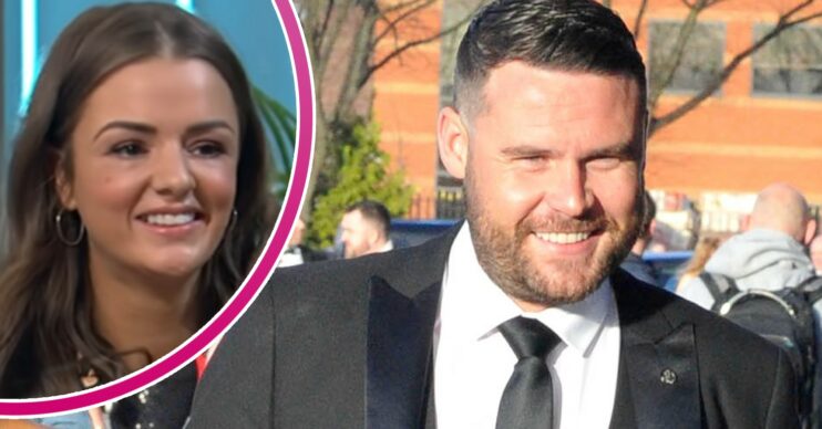 Danny Miller and partner Steph smiling