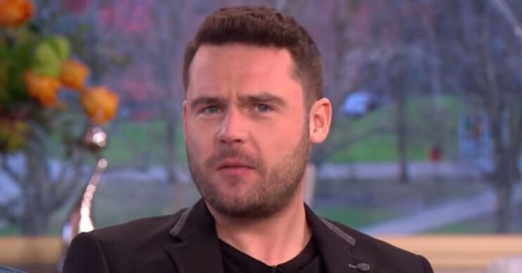Danny Miller looks thoughtful on This Morning