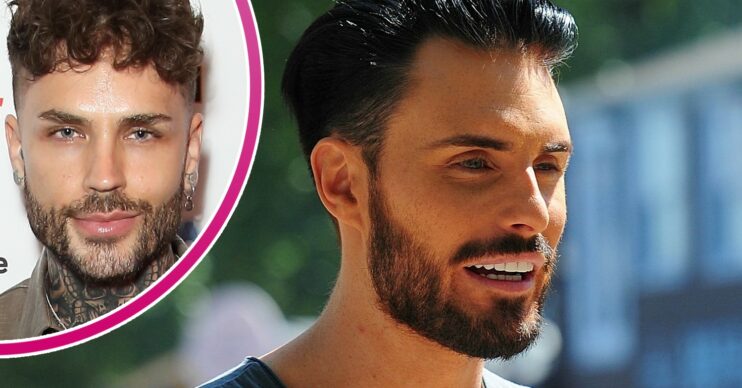 Rylan Clark smiling and his new boyfriend, Declan
