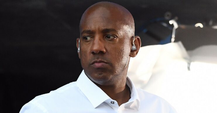 Dion Dublin looking sad at event