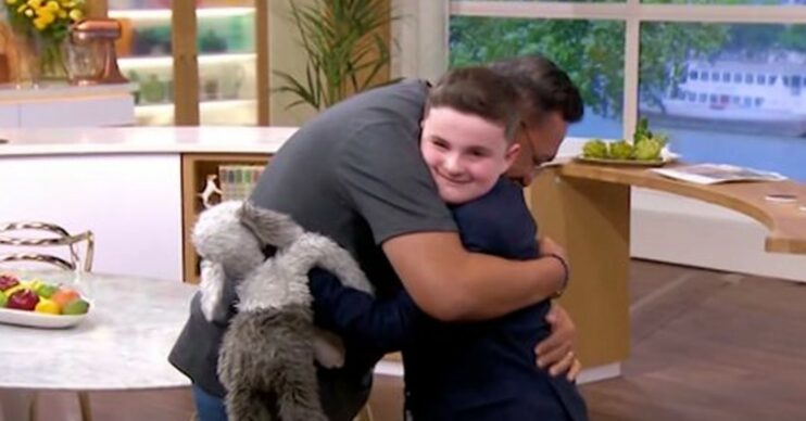 Young boy who received a life-saving donor on This Morning today