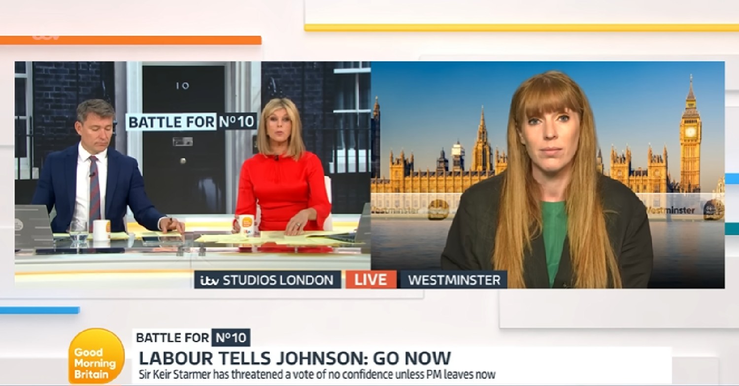 Ben and Kate Garraway interviewing MP on Good Morning Britain today