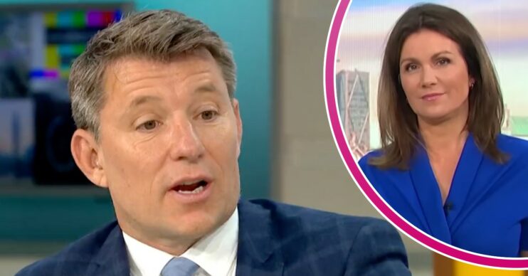 Ben Shephard looks surprised on GMB today and Susanna Reid smiles faintly