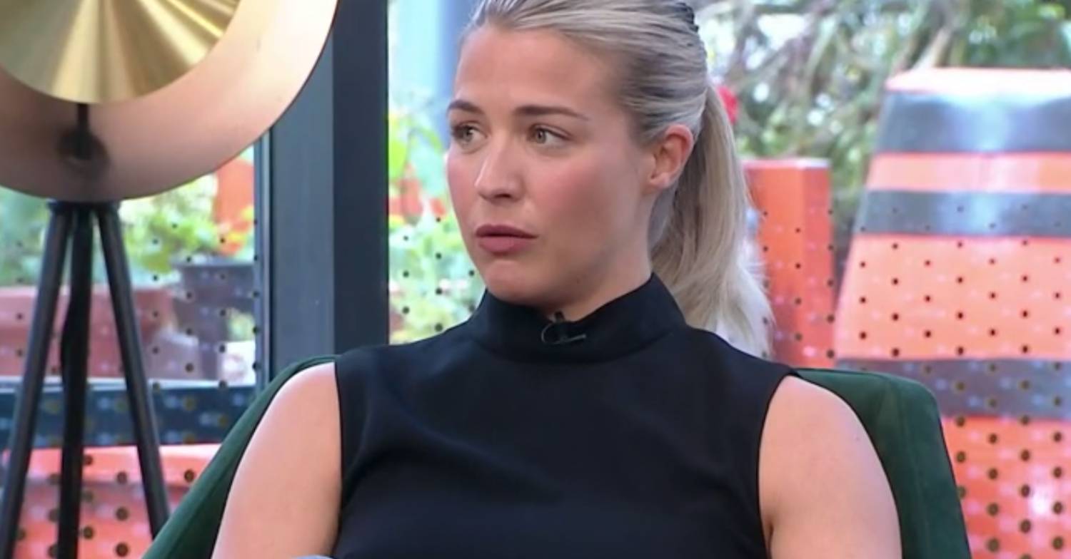 Gemma Atkinson looks concerned on Steph's Packed Lunch