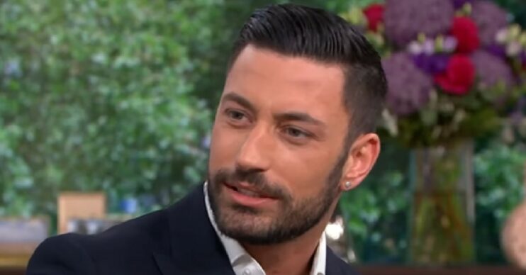 Strictly star Giovanni Pernice leaning on This Morning sofa