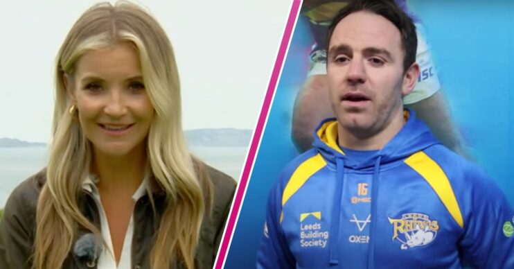 Helen Skelton smiles and her estranged husband Richie Myler reflects on a performance