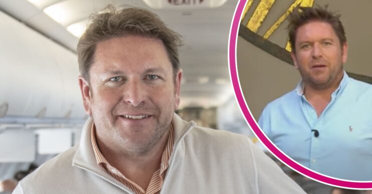 James Martin smiling in his kitchen