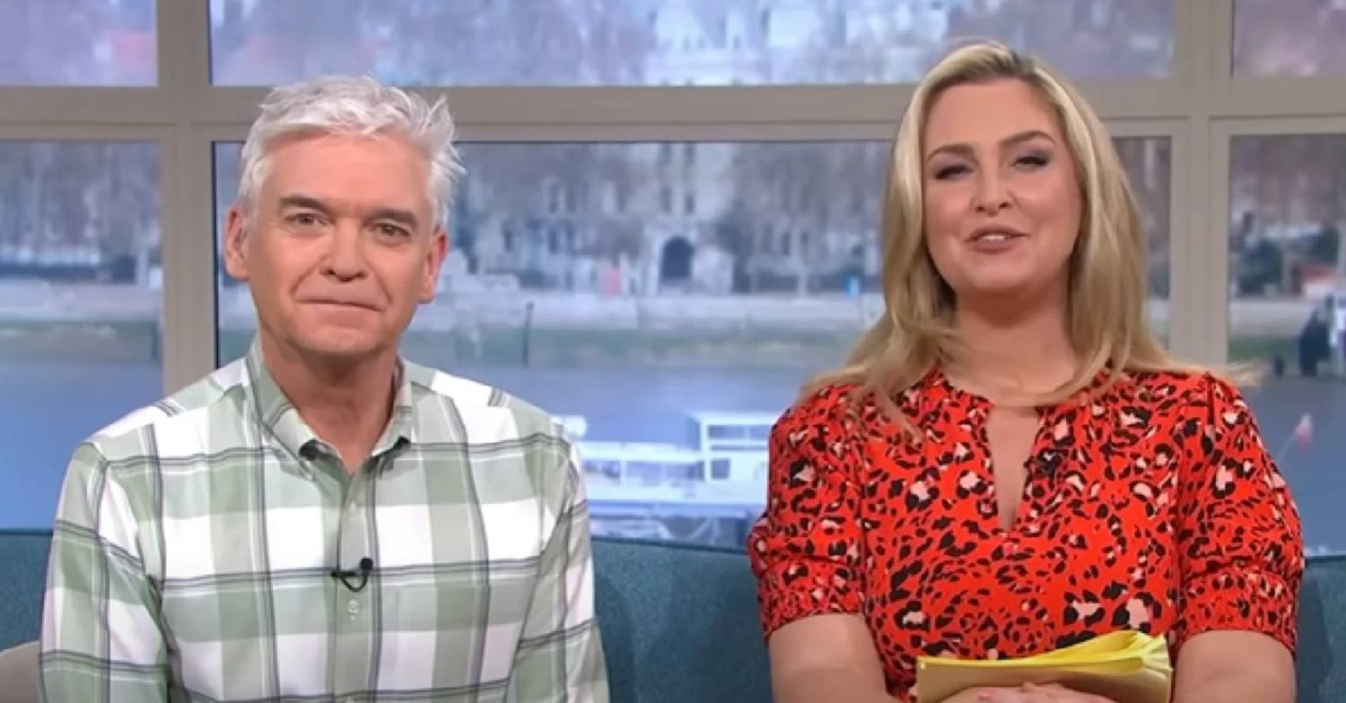 Josie Gibson sits alongside Phillip Schofield on This Morning