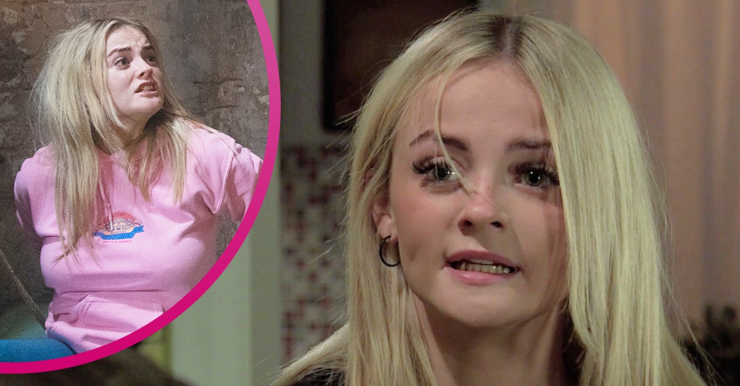 Kelly looking scared in Coronation Street