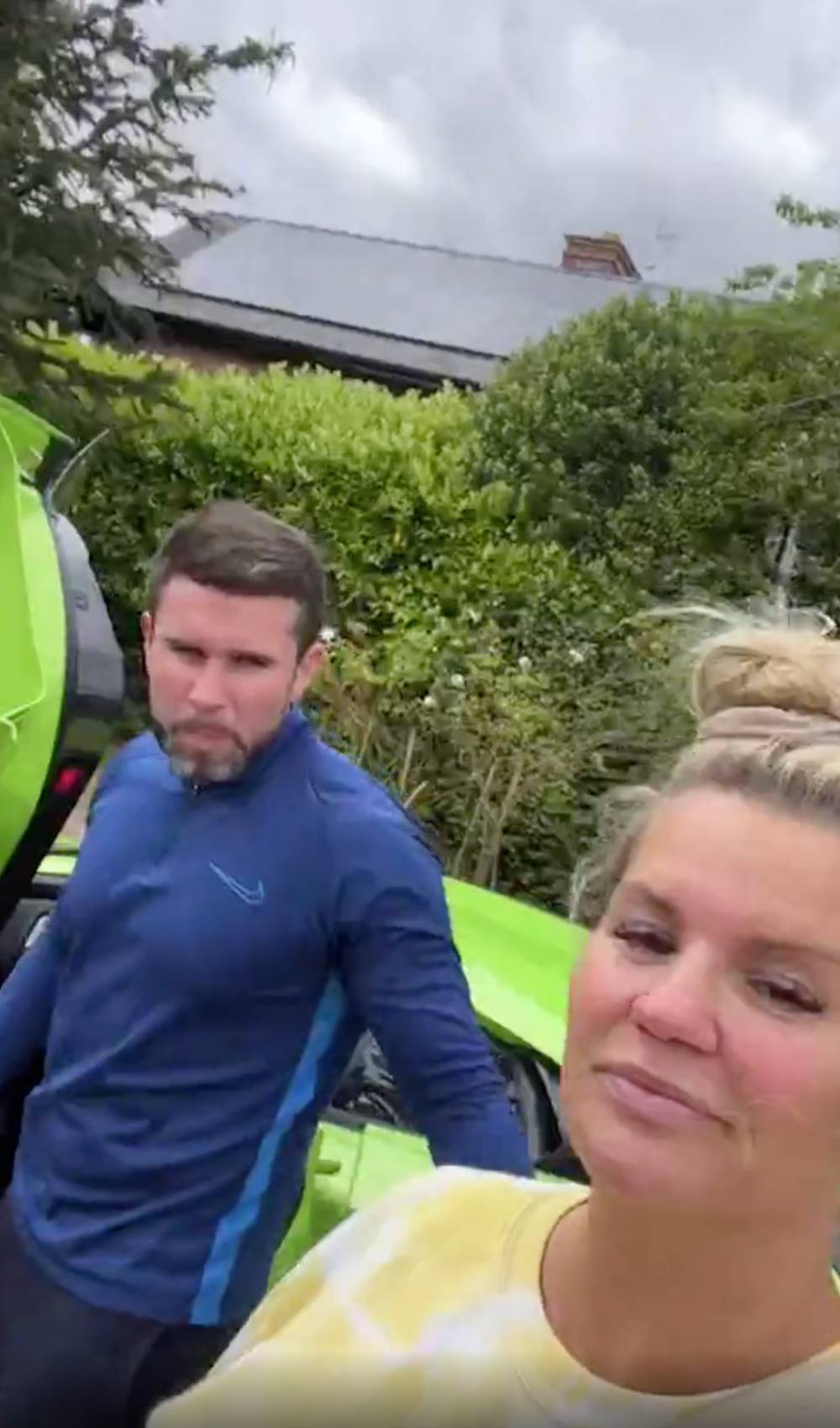 Kerry Katona and Ryan Mahoney with their new car
