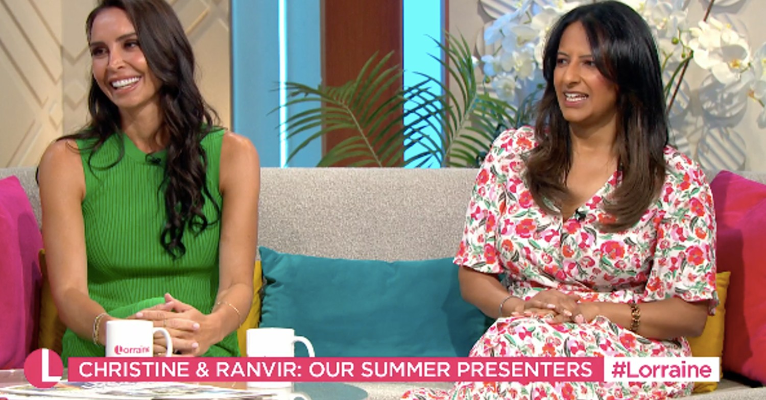 Christine Lampard and Ranvir Singh on Lorraine Kelly today