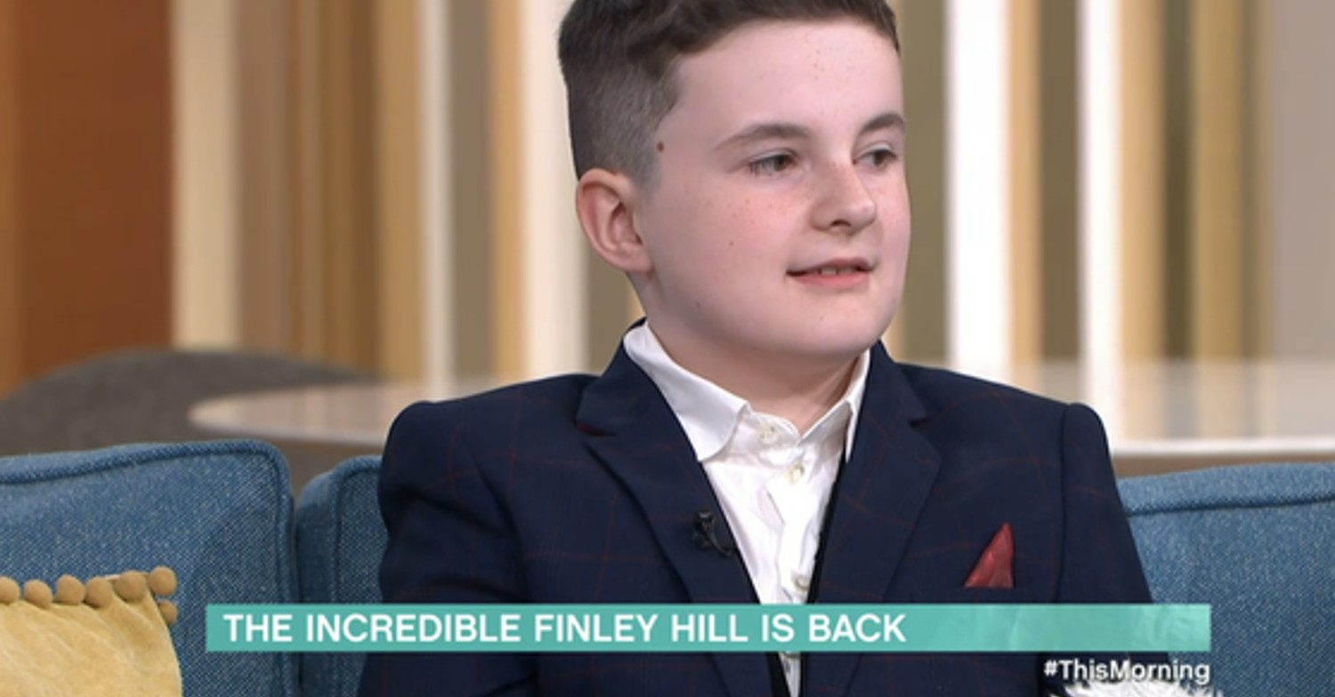 Young boy who received a life-saving donor on This Morning today