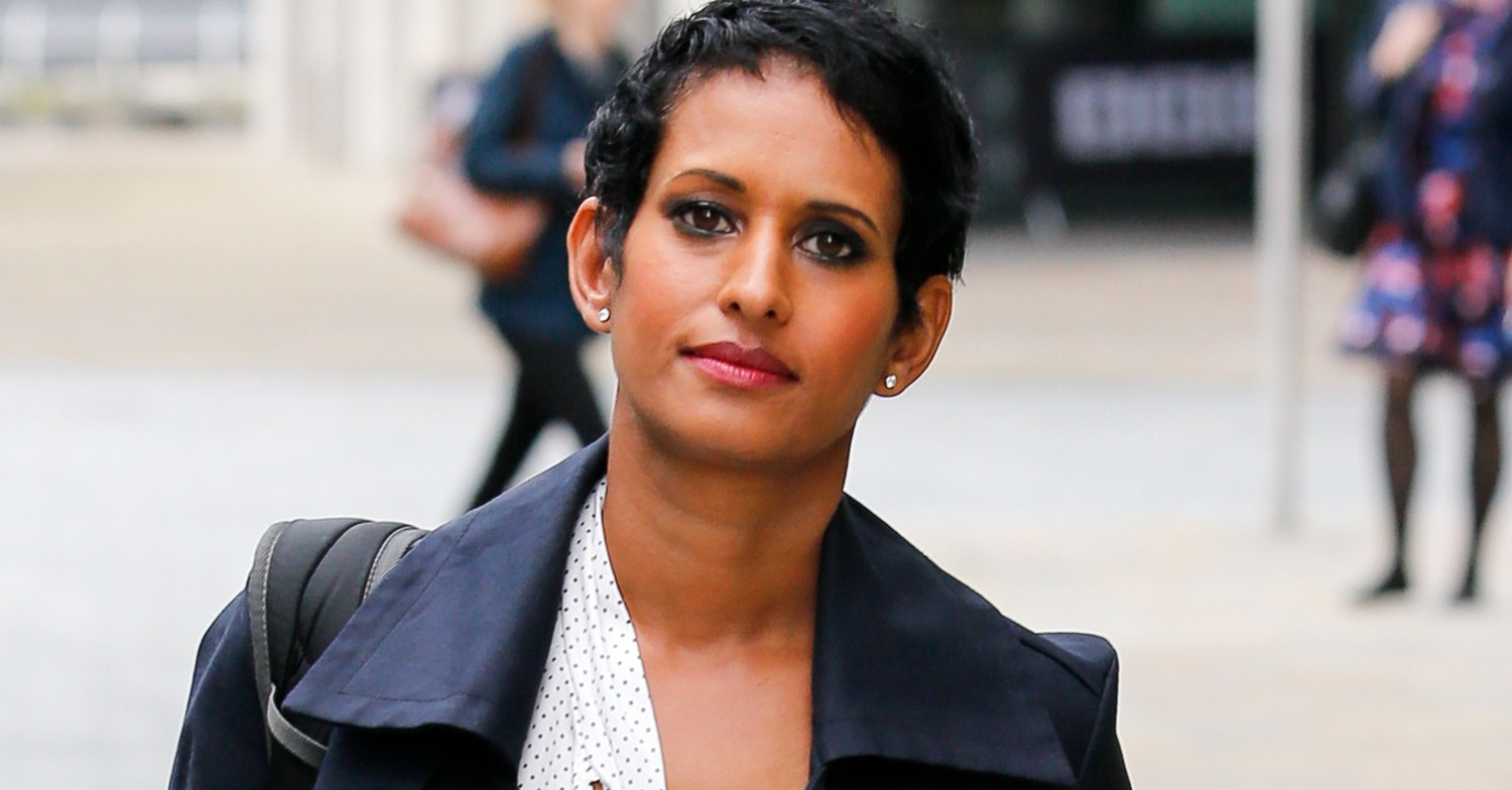 BBC Breakfast host Naga Munchetty looks at camera outside studios