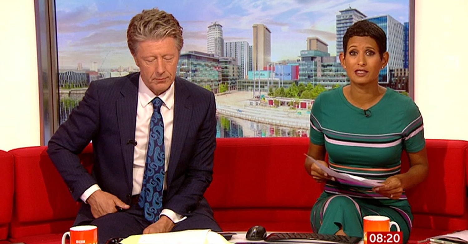 Naga Munchetty and Charlie Staty on BBC Breakfast today