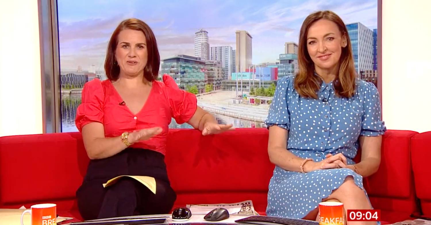 Nina Warhurst joined Sally Nugent on the BBC Breakfast sofa today