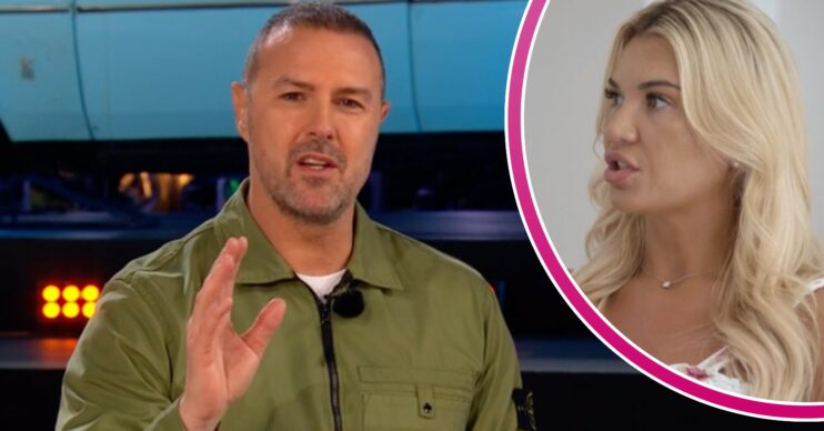 Paddy McGuinness makes her point while Christine reacts to another matter