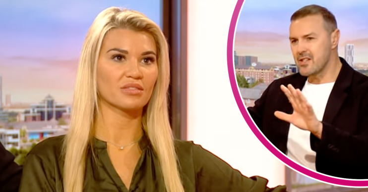 Christine McGuinness and paddy looking cross
