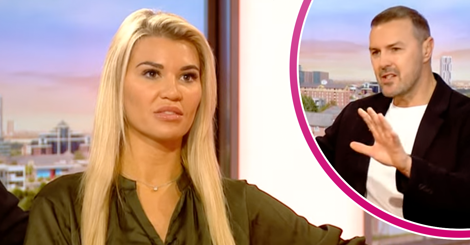 Christine McGuinness and paddy looking cross