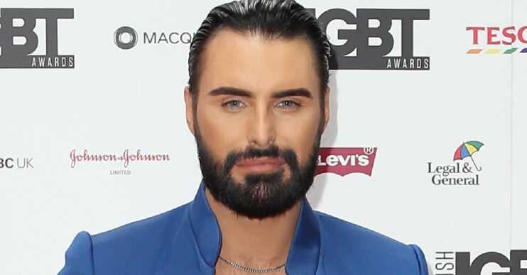 Rylan Clark in blue suit at LGBT Awards