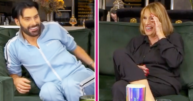 Rylan and his mum Linda laughing on Gogglebox